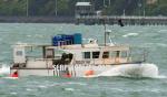 ID 2238 TIDDLER - an Auckland-owned fishing boat returning to port after a spell at sea.